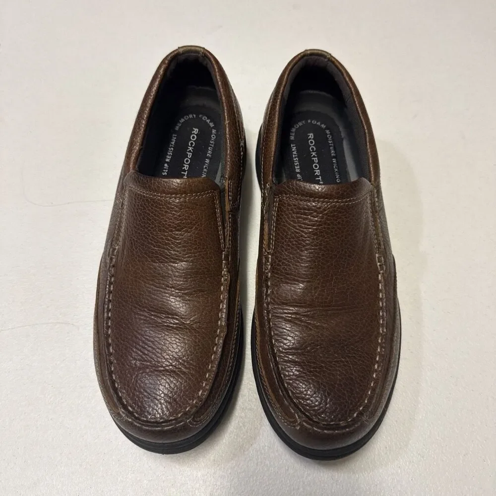 Rockport Men's Eureka Plus Slip on Loafers Size 8.5 Bridle Casual Closed Toe